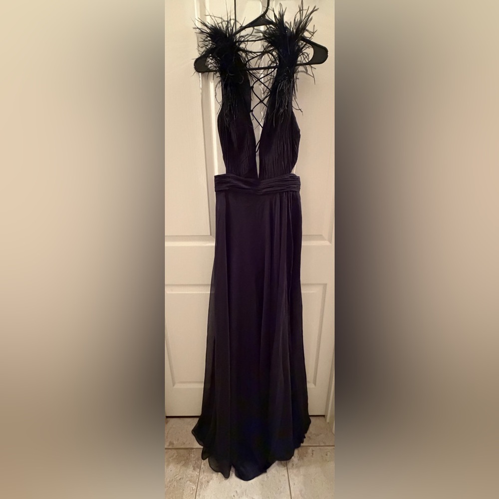Mac Duggal Midnight Black Strapless Maxi Gown